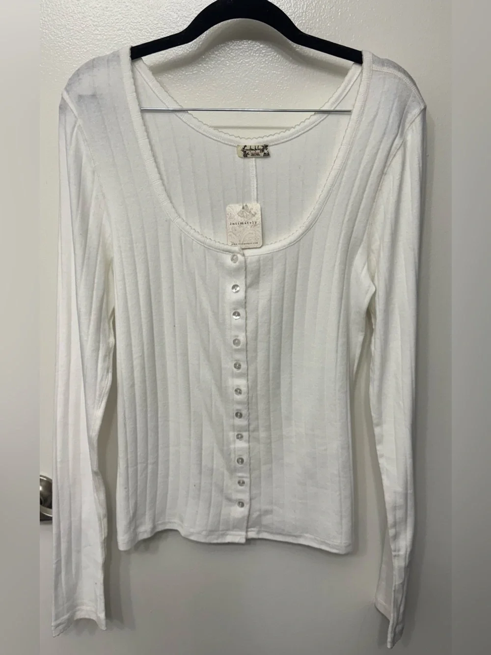 NWT Free People End Game Pointelle Top | Feminine Knit Blouse